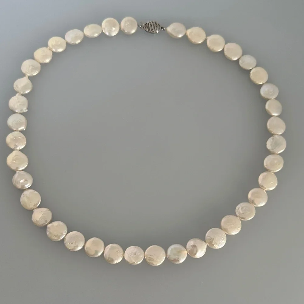 Elegant 925 freshwater Cream Pearl Necklace made in Germany